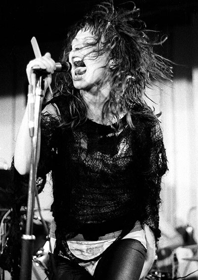 Ari Up of The Slits: Ari Up performing with The Slits in concert