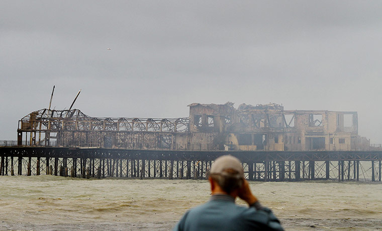 blipfoto: Hastings Pier in Hastings, East Sussex, after being destroyed by fire