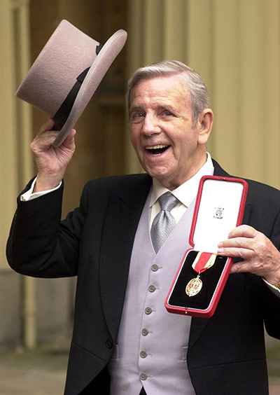 Norman Wisdom: Norman Wisdom after receiving his Knighthood 