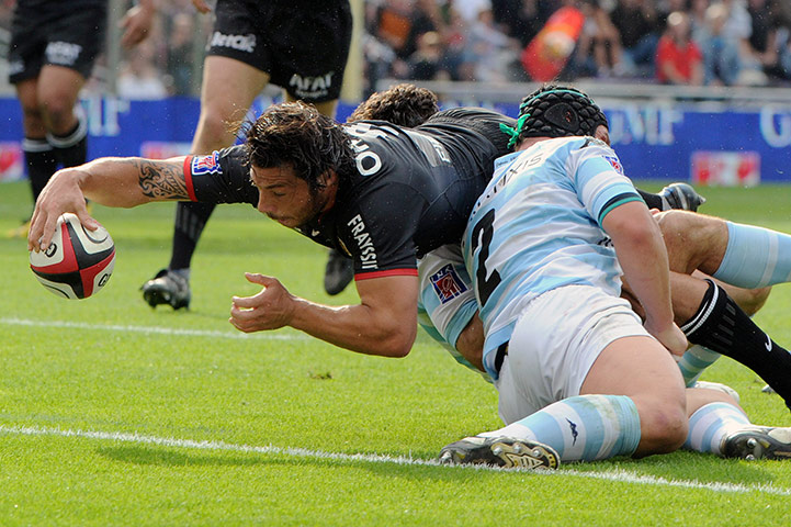 Heineken preview: Toulouse's scrum-half Byron Kelleher scores a try against Racing Metro