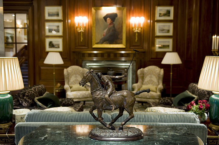 Savoy hotel reopens: A statuette in one of the reception rooms