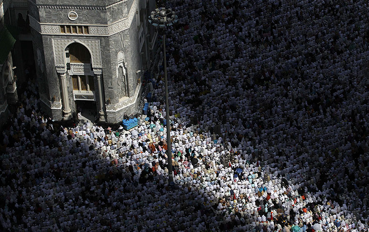 Hajj In Mecca: Tens of thousands of Muslim pilgrims pray inside the Grand Mosque in Mecca