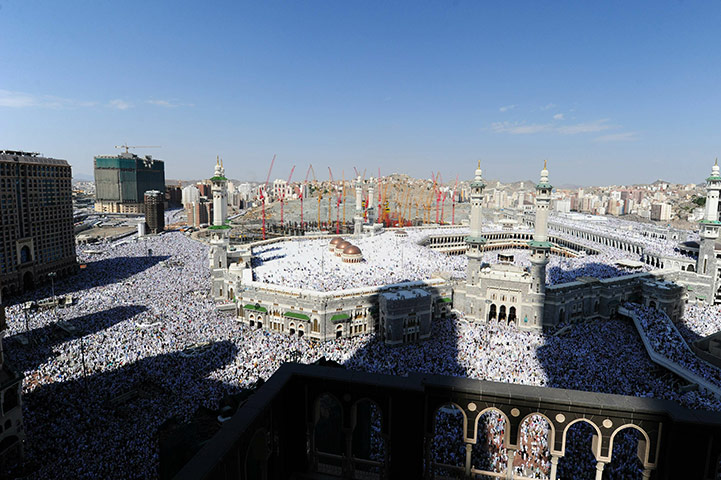 Hajj In Mecca: Muslim pilgrims perform Friday prayers in Mecca Hajj