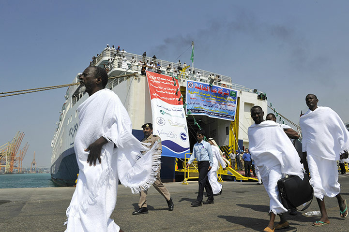 Hajj In Mecca: Muslims pilgrims from Sudan and Egypt arrive from Sudan and Egypt