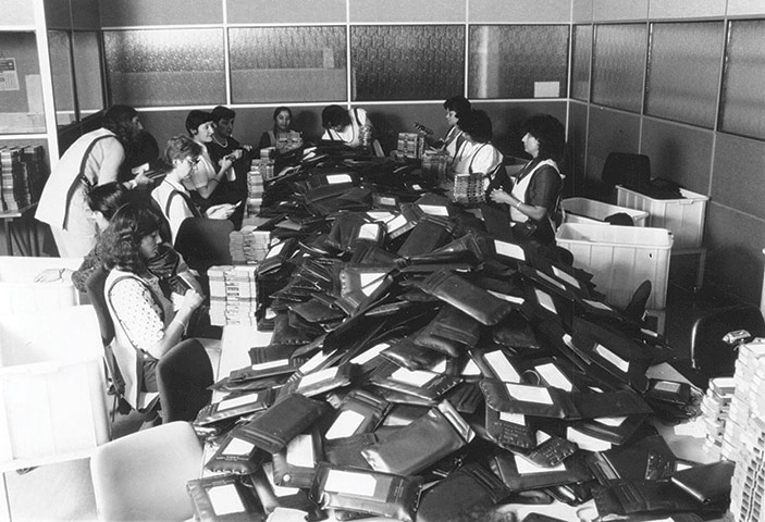 75th Anniversary of RNIB Talking Books: Alperton Cassettes are packaged up ready for posting