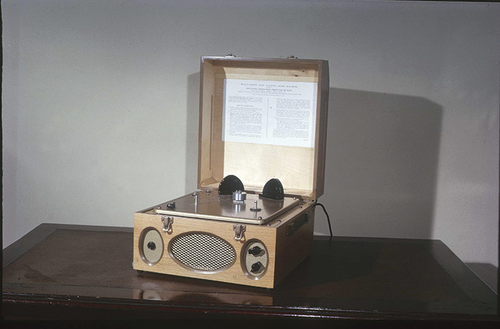 75th Anniversary of RNIB Talking Books: An old fashioned basic looking gramophone player