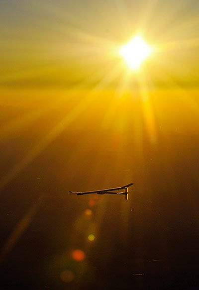 2010 green technologies: the solar-powered HB-SIA prototype airplane