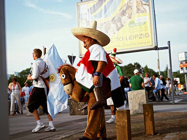 Cradle of the Game: Mexico 'Arriving on his horse prop' Leipzig, Germany World Cup