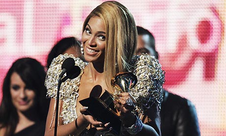 Beyoncé accepts Grammy for best female pop vocal performance 