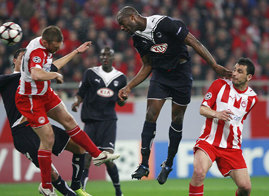 Wednesday football: Bordeaux's Ciani scores against Olympiakos
