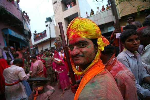 lathmar holi: lathmar holi in Barsana
