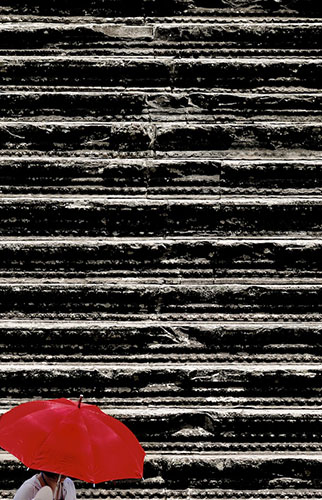 February photo comp: Red umbrella at Angkor Wat