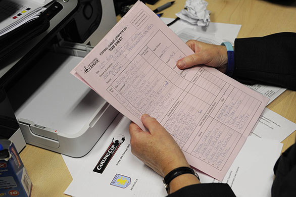 Carling Cup Final: 2.05pm The official team-sheets are handed in and photocopied