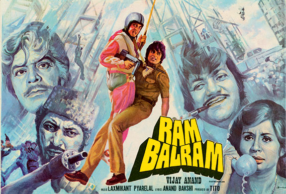 bollywood: Movie poster for Ram Balram, 1980