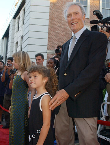 Clint Eastwood at 80: Clint Eastwood with daughters at the premiere of Blood Work