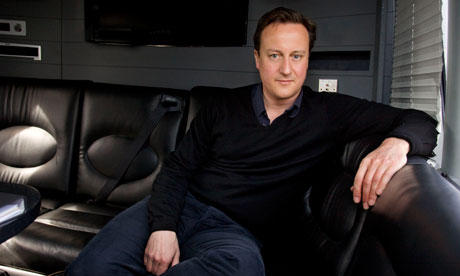 David Cameron on his battlebus
