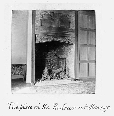 Hancox House: The parlour fireplace at Hancox