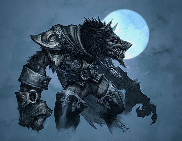 World of Warcraft: Worgen are lycanthropes and can transform between wolf and human forms