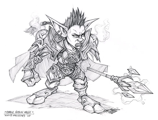 World of Warcraft: Female Goblin Mage from the Lost Isles