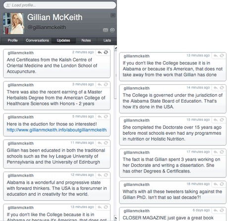 Twitter user @rpg7twit screengrabs Gillian McKeith
