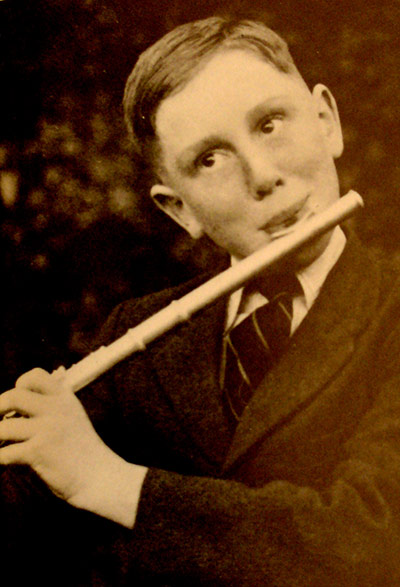 Sir Charles Mackerras: Charles Mackerras plays the flute at the age of 14