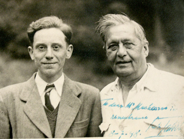 Sir Charles Mackerras: Charles Mackerras with Václav Talich in Prague, Czechoslovakia, 1948