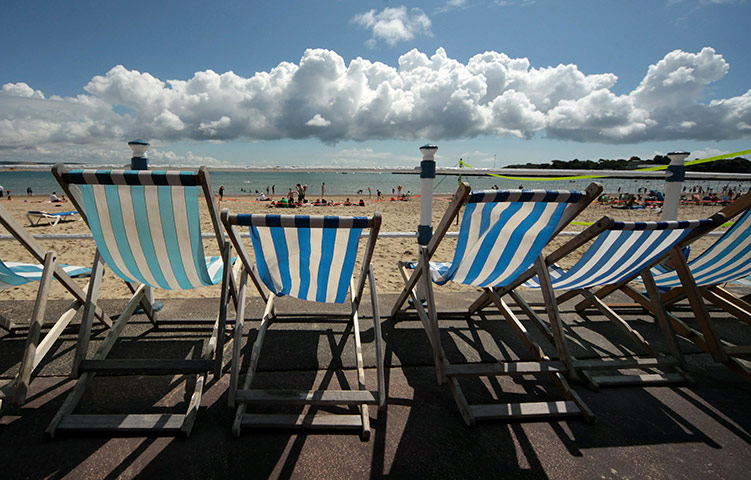 Weymouth: Deck chairs on the front