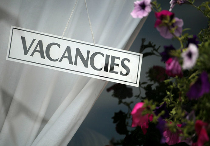 Weymouth: A vanancies sign is displayed in a hotel