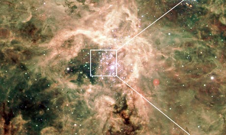 Montage of the Tarantual nebula