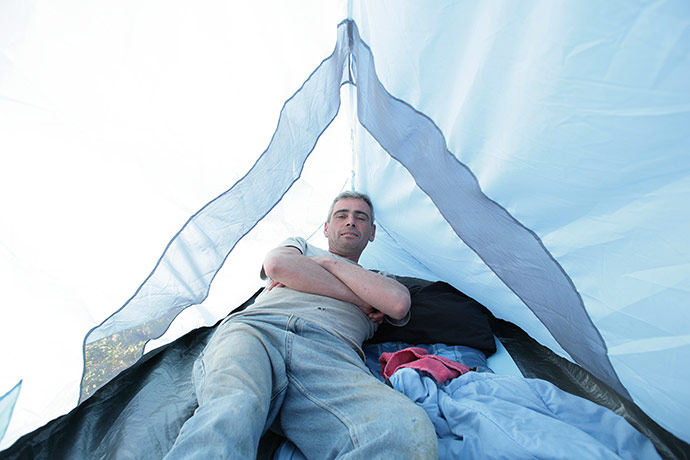 Me and my tent: Brian Wooton