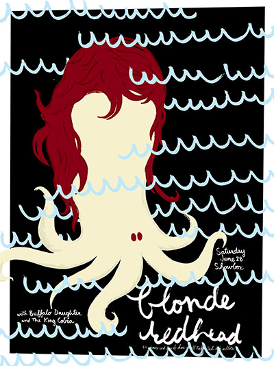 Patent Pending: Blonde Redhead gig poster designed by Patent Pending