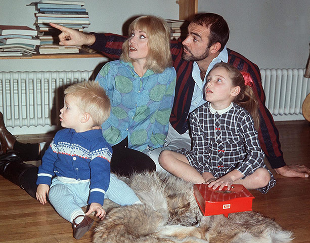Connery with his then wife Diane Cilento and family.