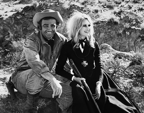 With Brigitte Bardot in Shalako (1968).