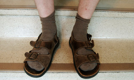 German socks with online sandals