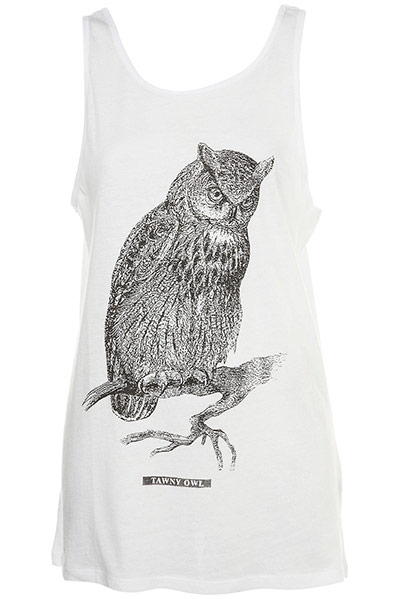 Owls: Topshop owl print vest