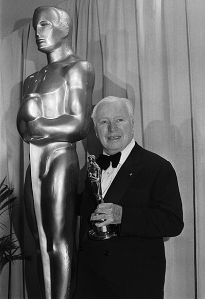 10 best: acceptances: Charlie Chaplin Stands By Oscar Statue