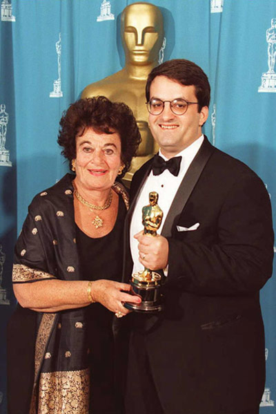 10 best: acceptances: Kary Antholis (R) holds the Oscar he won for Achie