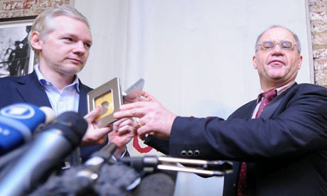 Rudpolf Elmer and Julian Assange