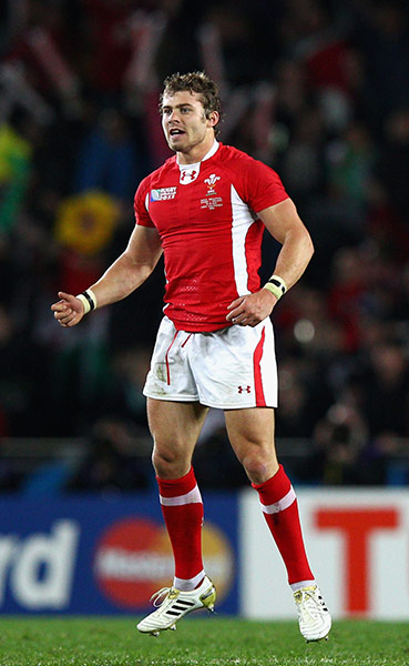 Wales v France RWC Semi: Leigh Halfpenny watches his penalty sail towards the posts but it misses