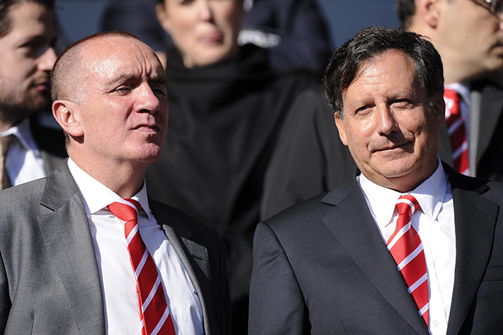 Liverpool v United: Liverpool chief executive Ian Ayre and chairman Tom Werner