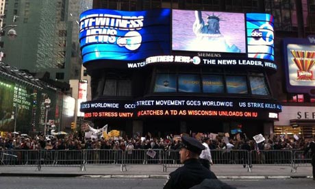 Occupy Wall Street protesters reach Times Square