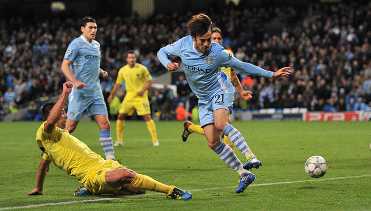 Tuesday Champions League: David Silva backheels the ball