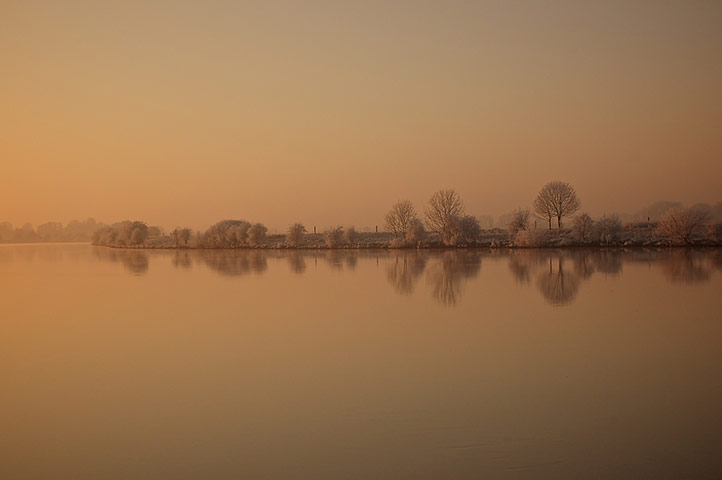 Sunset/sunrise: Stedorf in north Germany