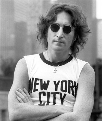 Rock Seen by Bob Gruen: John Lennon on rooftop in New York City.