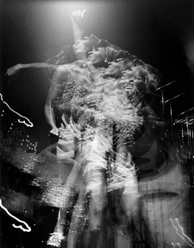 Rock Seen by Bob Gruen: Tina Turner multiple image on stage at the Honka Monka Room