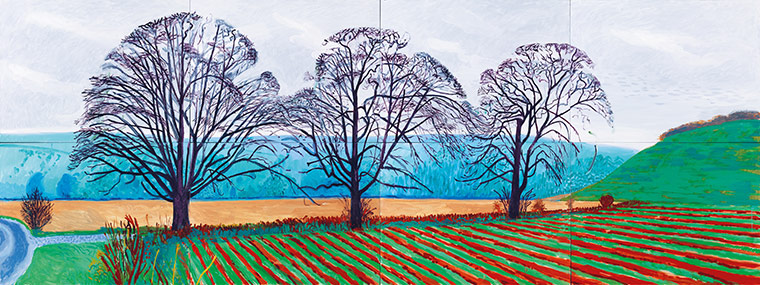 David Hockney book: Three Trees Near Thixendale, Winter 2007