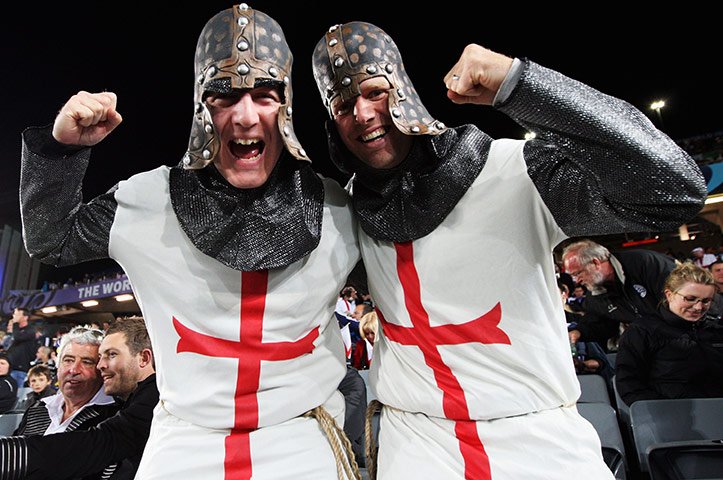 England v France: England fans ahead of their Rugby World Cup Quarter-Final against France