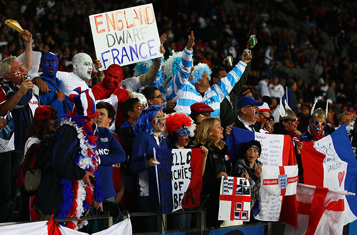 England v France: Argentina fans at the England v France Quarter-Final