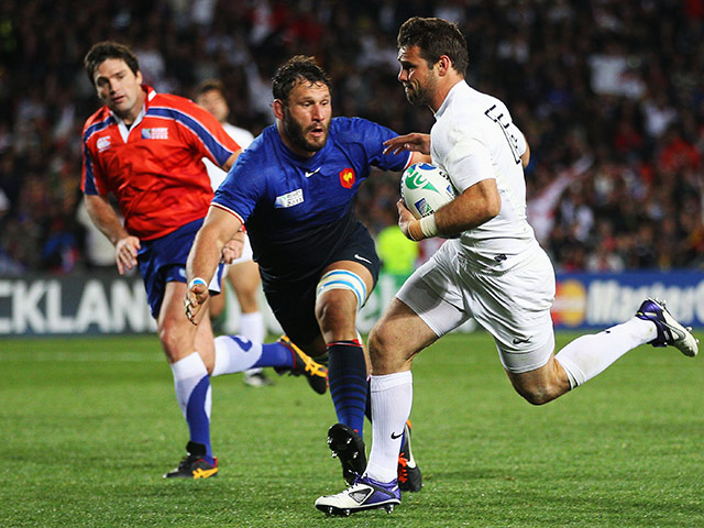 England v France: Ben Foden scores a try for England
