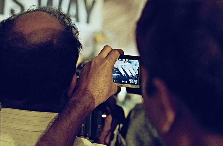 Lady Gaga: A camera catches a close-up of Lady Gaga's jewellery